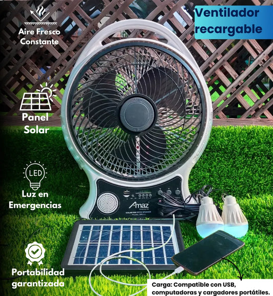 SolarBreeze® Ventilador Solar Recargable