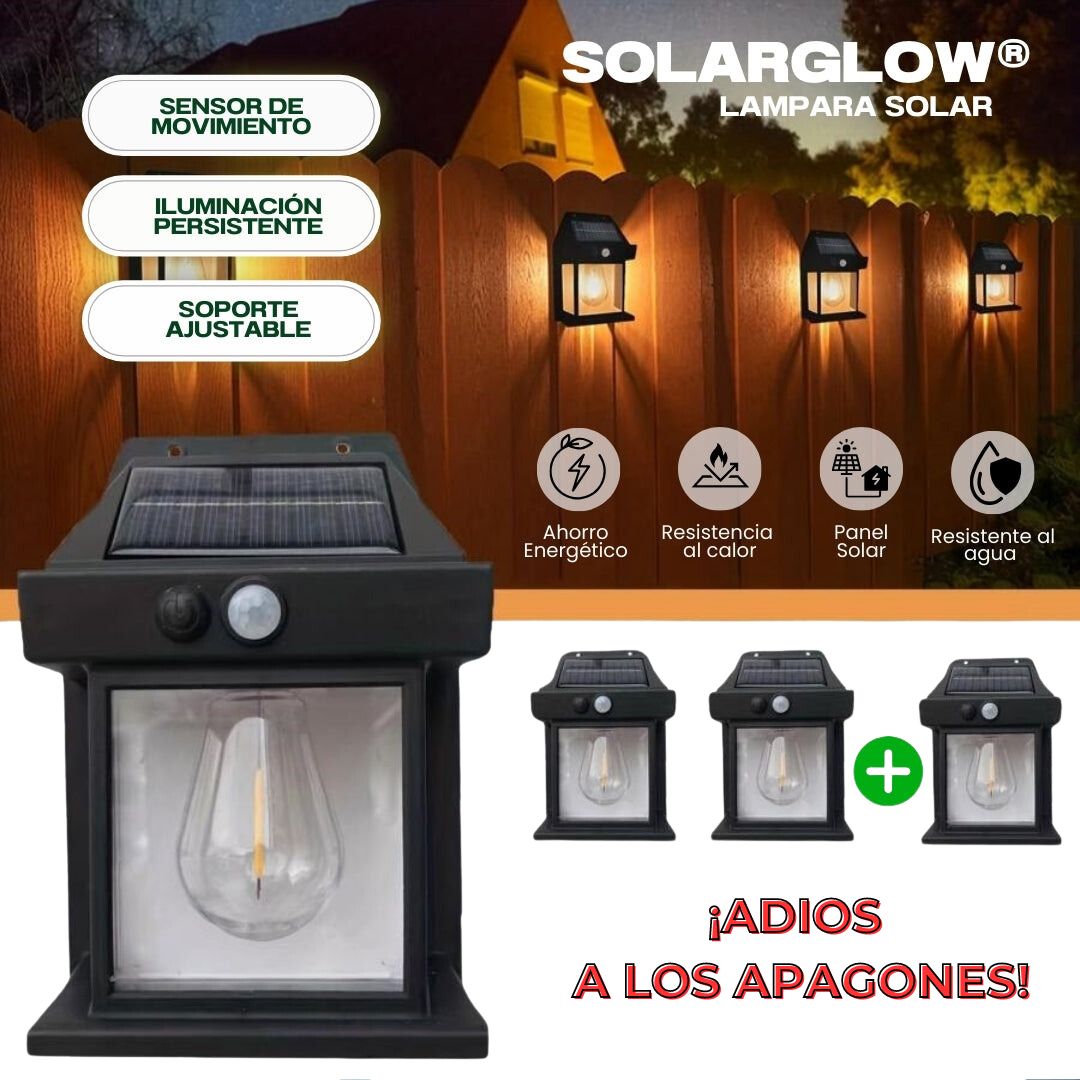 SolarGlow®: Lampara solar de pared