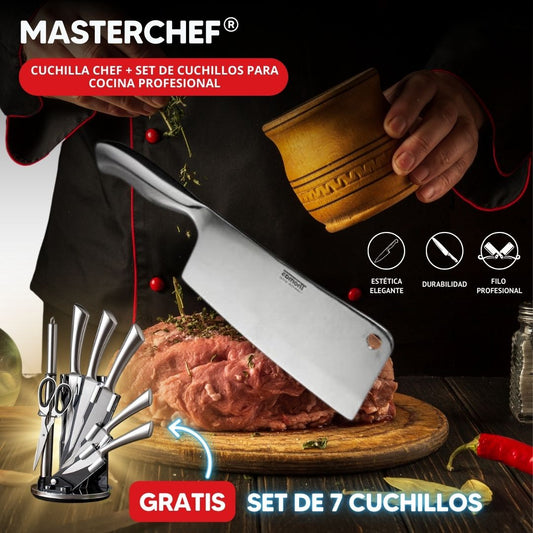 MasterChef®: Cuchillo CHEF + GRATIS SET DE 7 PIEZAS